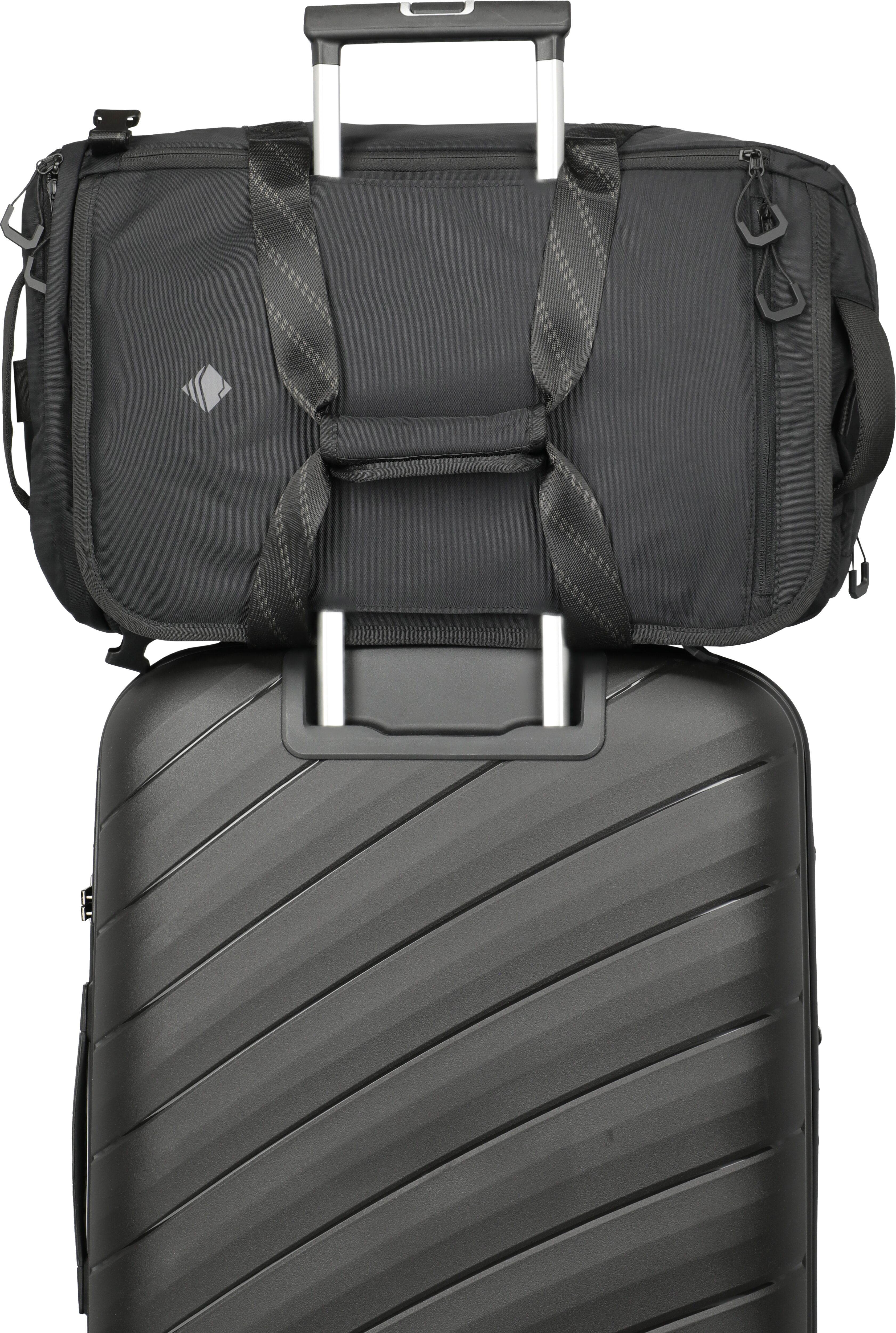 Reisetasche TRAVELITE "VENTURE LINE Duffle Bag", Gr. B/H/T: 50cm x 34cm x 23cm, schwarz, Nylon, Taschen Reisetasche, aus robustem Nylon mit flexiblen Trageoptionen und Schuhfach