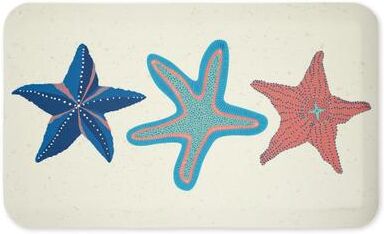"Stupell Coastal Starfish Themed Printed Anti-Fatigue Floor Mat, 30""x18"""