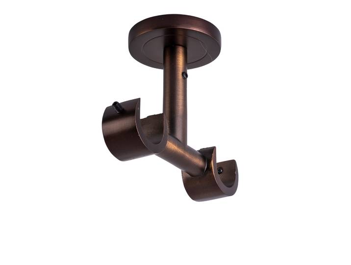 Deckenhalter für Gardinenstange ⌀ 19 mm, rot-bronze gebürstet,