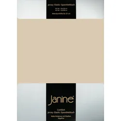 Janine Spannbetttuch Elastic-Jersey 5006 sand 150x200 cm