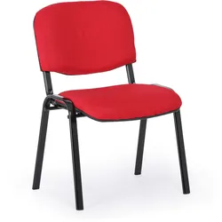 Konferenzstuhl VIVA PLUS - schwarze Füße, rot