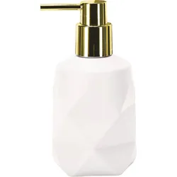 Kleine Wolke Seifenspender Golden Crackle, Weiss 8x17x8cm/200ml