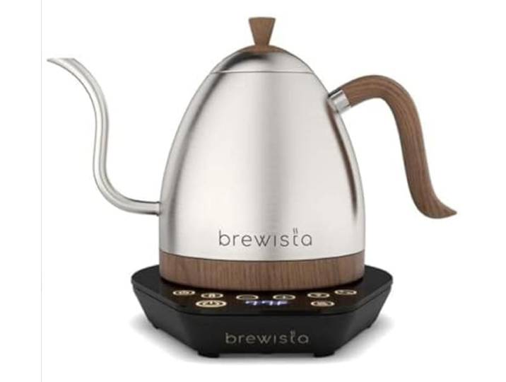 Brewista Artisan Stainless Steel Elektrischer Wasserkocher Schwanenhalsauslauf Temperaturregelung Slow Coffee Barista 1,0 L