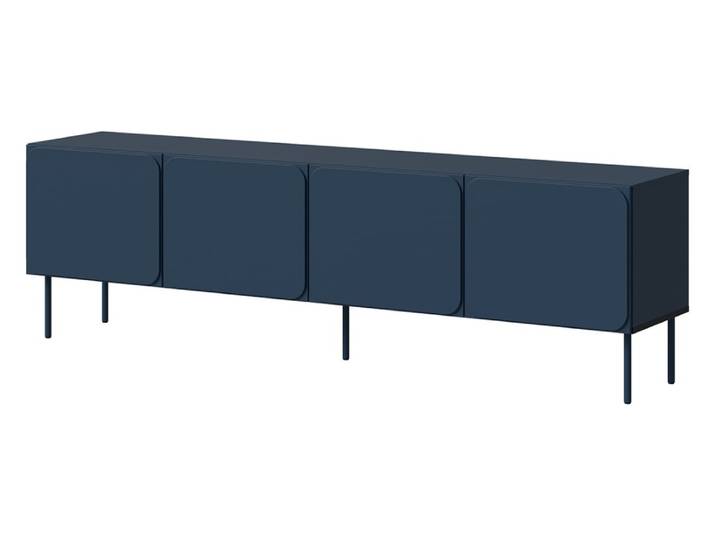 Meuble tv 200 cm 4 portes bleu
