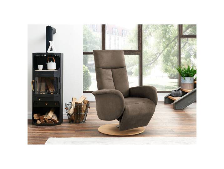 Relaxsessel Nesebar I Braun Microfaser Flavie Manuelle Verstellung ohne Aufstehhilfe/Relaxfunktion 75 x 112 x 82cm