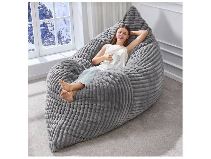 Canapé poire multifonction extra-large 180 de long 125 de large gris clair