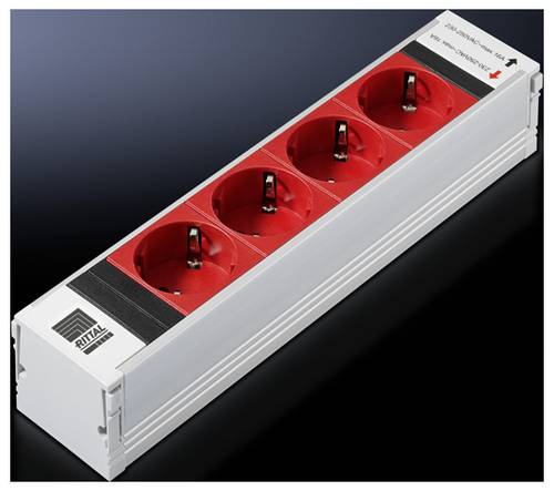 Rittal DK 7856.240 Steckdosenmodul Metall, Aluminium, Kunststoff Lichtgrau 1 St.