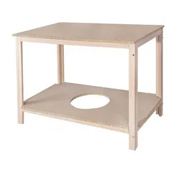 Wellhome - Keilrahmentisch aus Buchenholz - unlackiert lackiert 120x75x75 cm