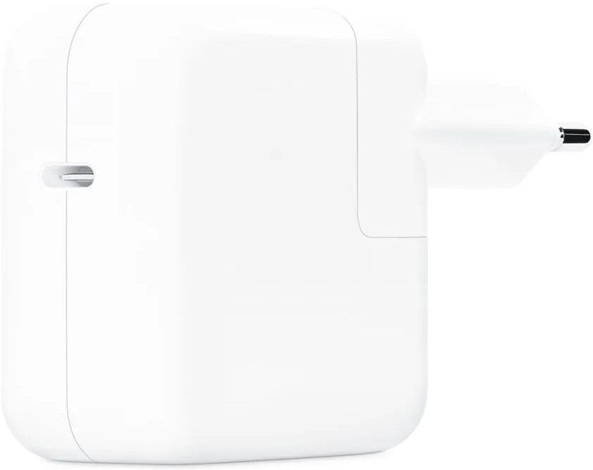 Original Apple 30W Vægoplader m. USB-C - Hvid