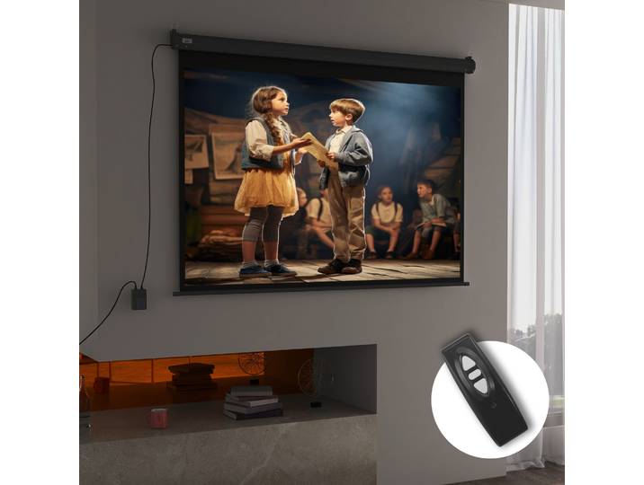 HOMCOM Écran Motorisé 84 4:3 4K HD avec Télécommande