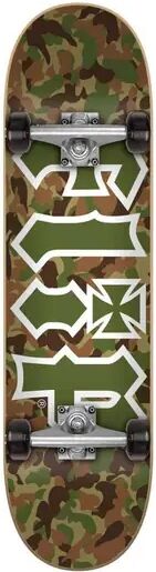 Flip HKD Complete Skateboard (Team Combat)  - Green;Brown;White - Size: 7.5"