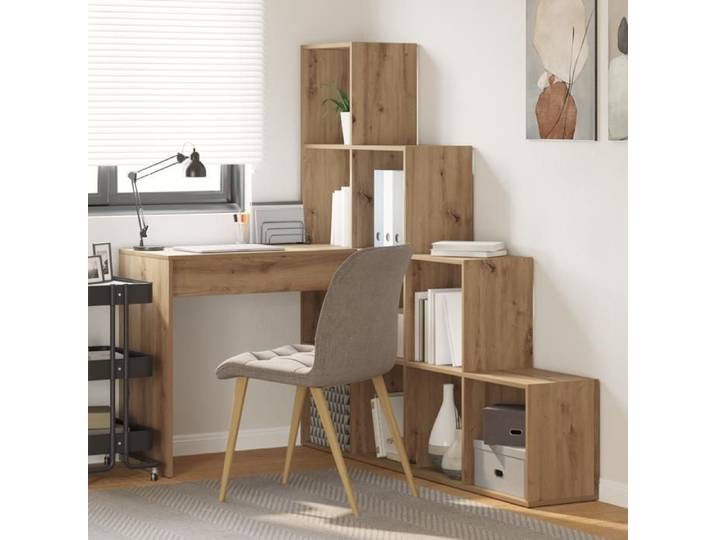 2 Parcel - MEUBLE - Bureau d'angle Chêne artisanal 101 5x149 5x149 5 cm_2 ans garantie_02_2929