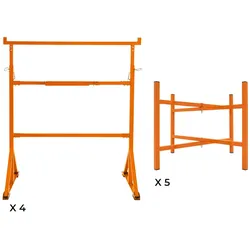 4x Arbeitsböcke & 5x Mörtelbrettständer 500 mm H