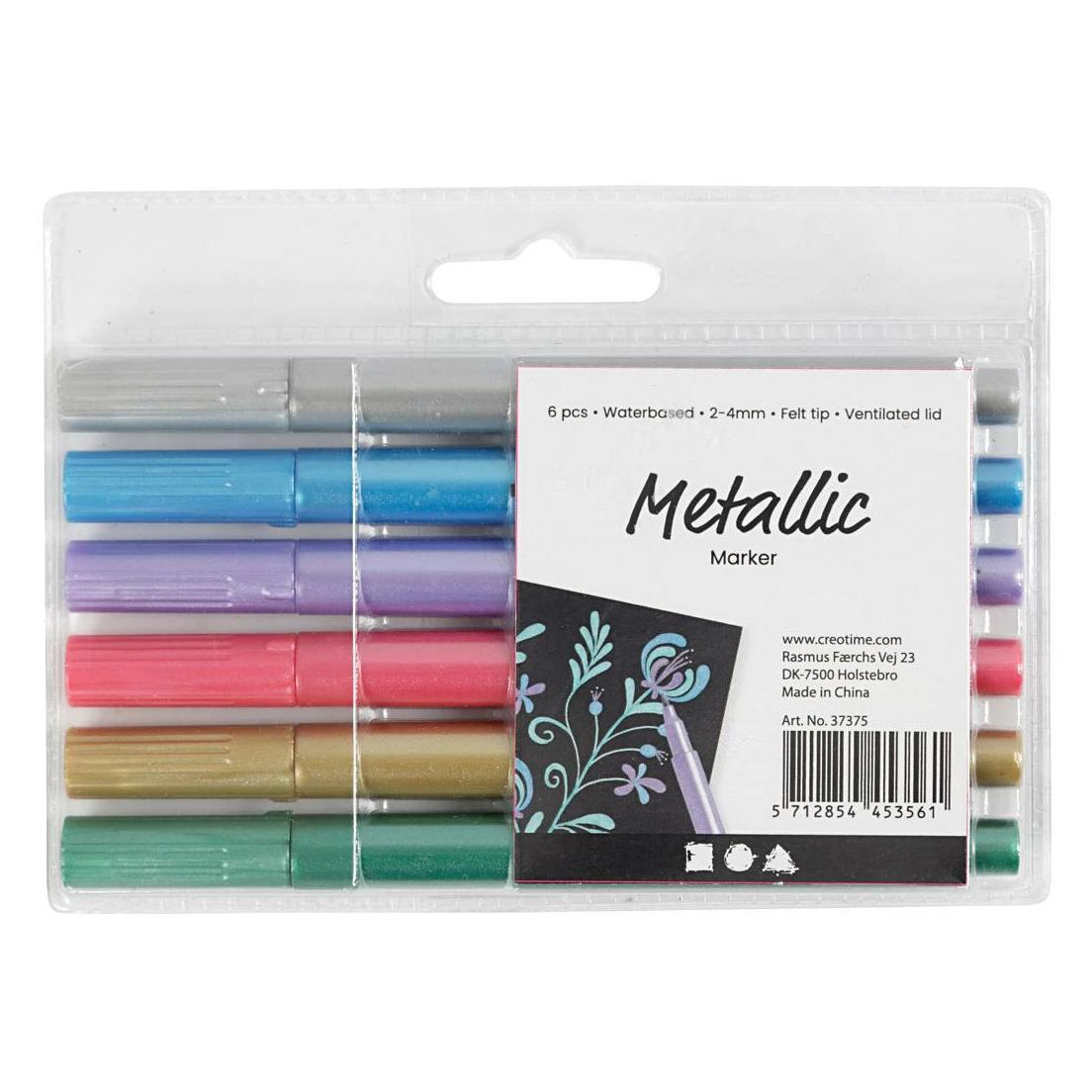 Creativ Company Fasermaler Metallic 6 Stück (6x) (37375)