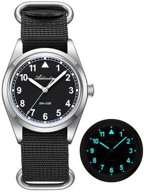 Modern Mode Marketplace Ultimate Mens Waterproof Analog Quartz Watch With Durable Nylon Strap Water Resistance black