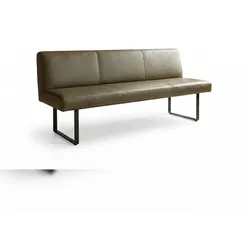 KAWOLA Esszimmerbank ELEEN Leder olivgrün 183cm