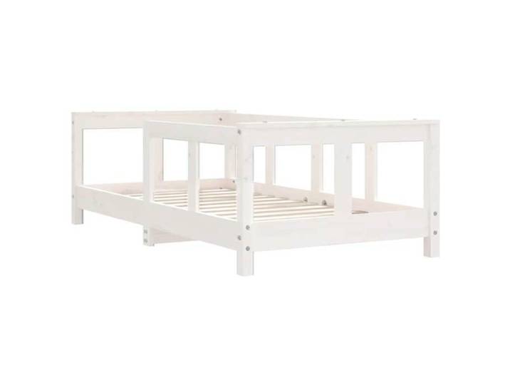 BEAU Lit Simple，Lit enfant - Cadre de lit pour enfant - blanc - 70x140 cm - bois de pin massif[40752]