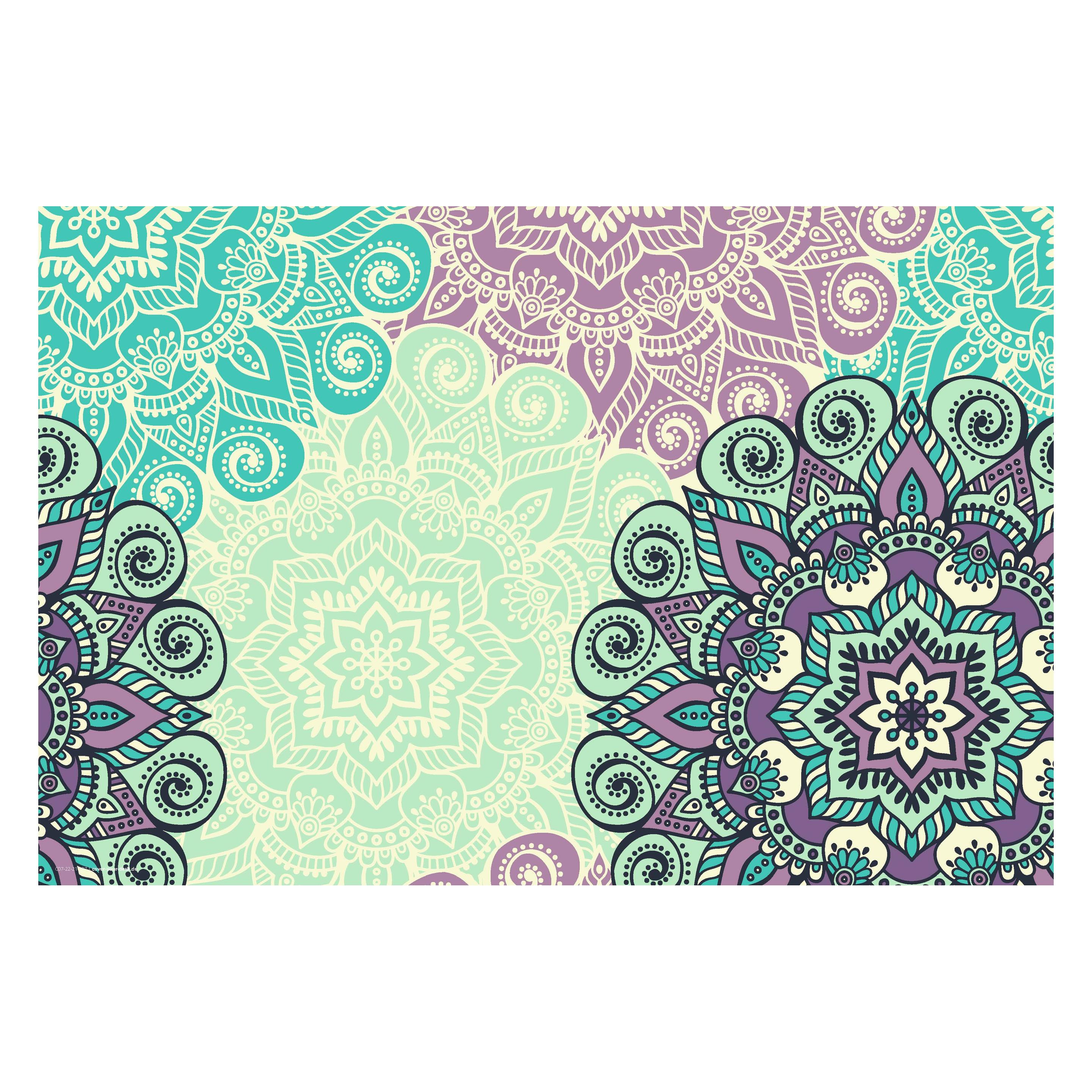 CoverYourDesk Schreibtischunterlage Mandala grün-türkis (21557466)