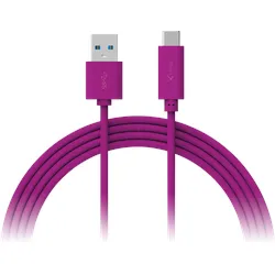 XLAYER 214352 - Sync- & Ladekabel, USB-A -> USB-C, 1,0 m, lila