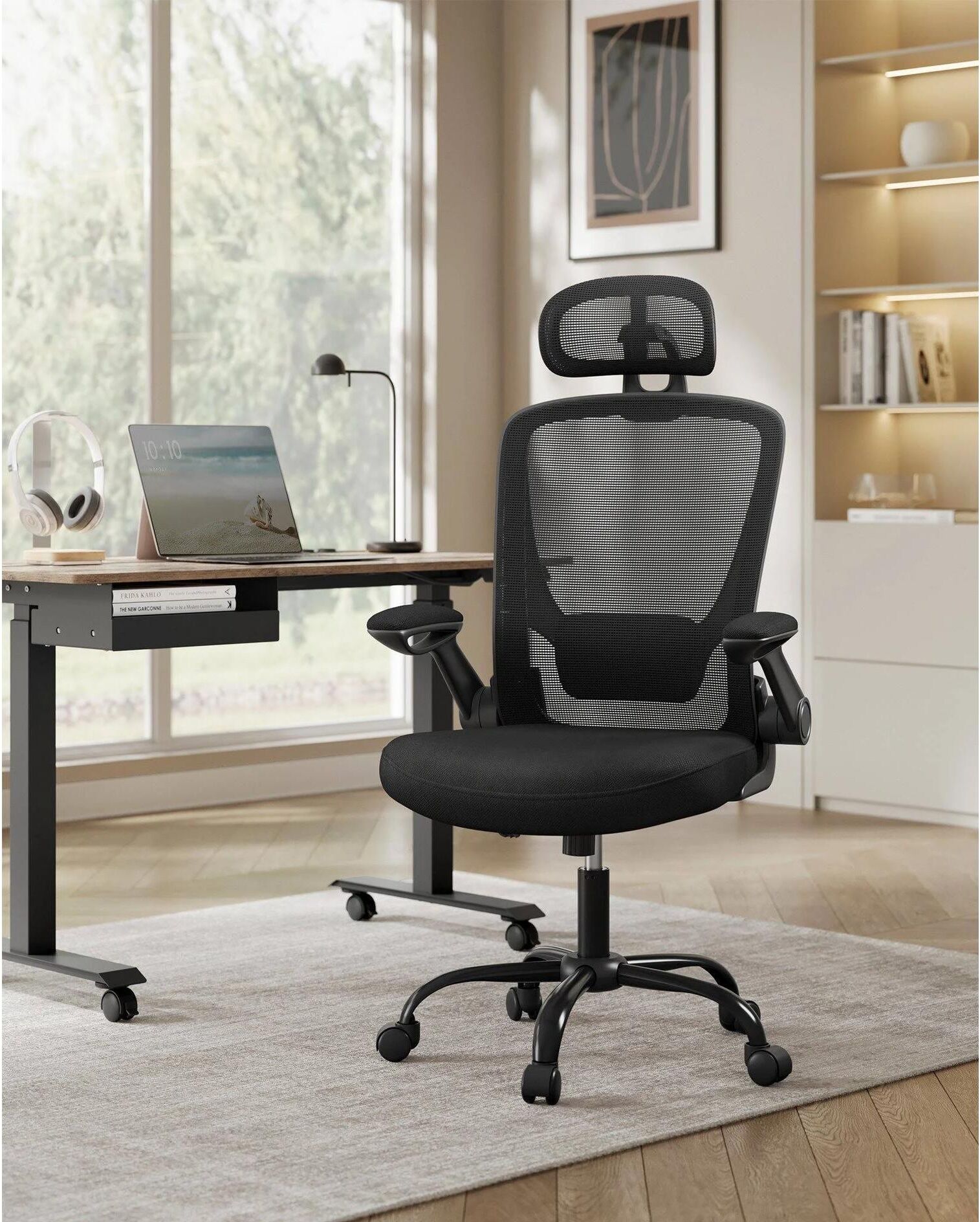 Bürostuhl SONGMICS, schwarz, Stoff, Stühle, Bürostuhl schwarz Stoff