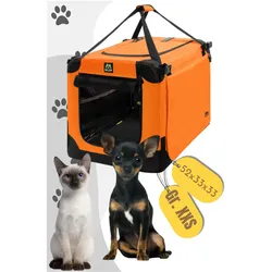 Maelson Soft Kennel faltbare Hundebox in 3 Grössen - Neon Orange (Hund, Atmungsaktiv, Faltbar, Waschbar), Tiertransport