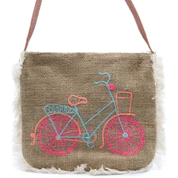 Fab Fringe Bag - Bicycle Embroidery