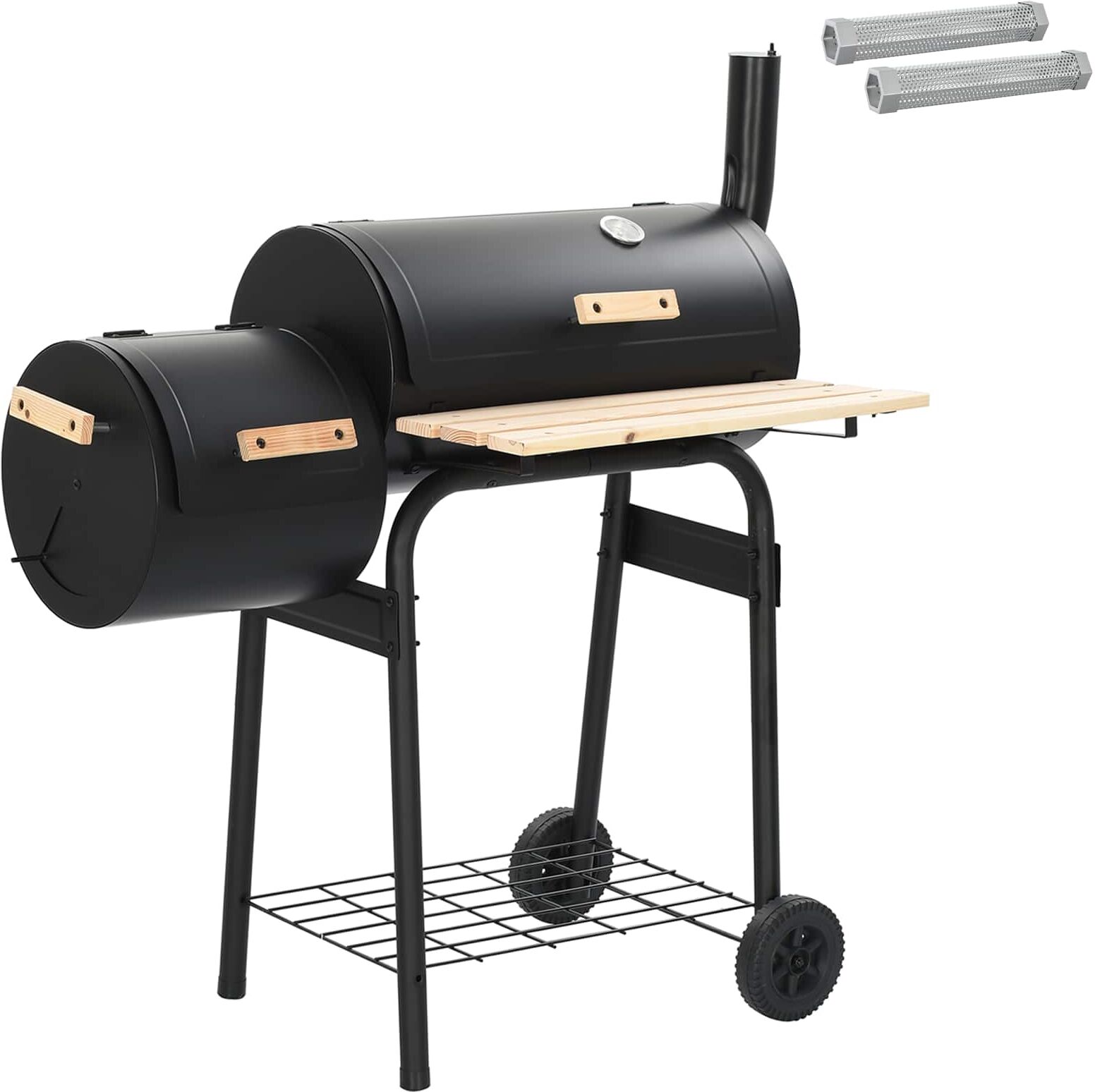 vidaXL Grill extérieur 104 x 58 x 114 cm Acier Noir