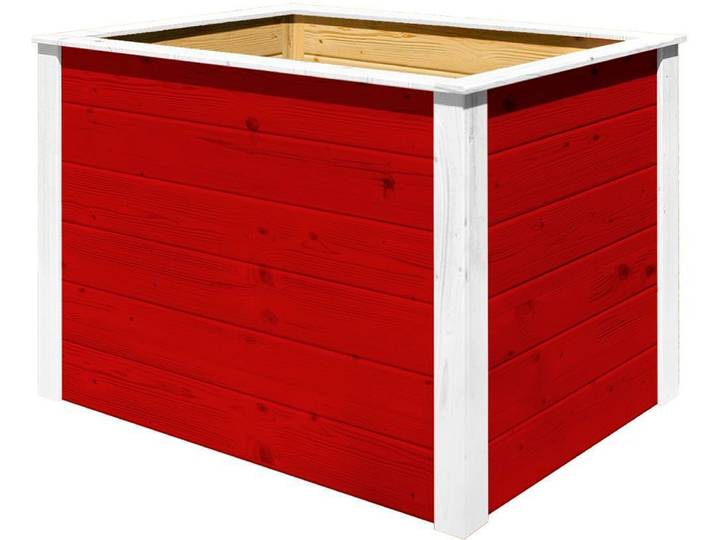 Hochbeet WEKA Modular , rot (schwedenrot), B:98cm H:69cm T:69cm, Massivholz, Pflanzgefäße, Hochbeet, Element-Hochbeet, 21 mm, 98 x 69 cm