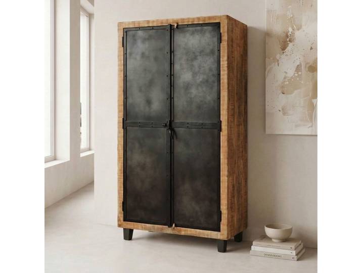 Armoire industrielle bois et métal - Brooklyn