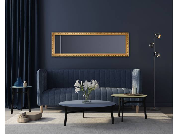 Dekospiegel MIRRORS AND MORE, gold (goldfarben), B:50cm H:150cm T:3,5cm, Spiegelglas, Spiegel, Dekospiegel, Barockspiegel, Wandspiegel