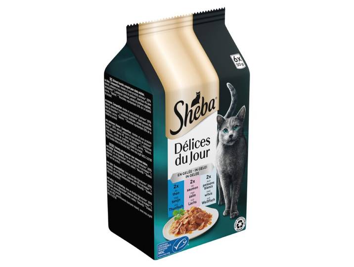 Sheba Delicatessen in gelei tonijn en zalm multipack
