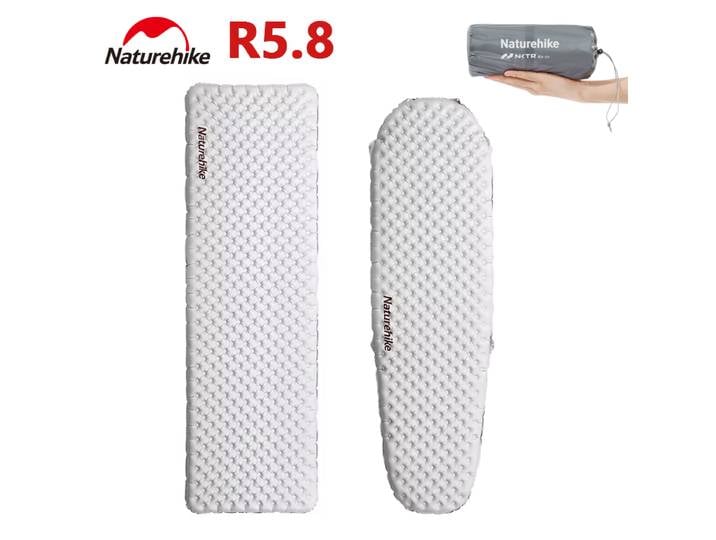 Natureifa-Matelas auto-gonflable, coussin d'air pliant ultraléger, matelas de couchage thermique en polymères, adapté pour la randonnée, le camping en plein air, R5.8