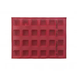 Silikonform, 24 Stellen, 4,5 x 4,5 x 1,6 cm (Höhe), Cl 2,7, mikroperforiert, Formasil, Gesamtgröße 40 x 30 cm