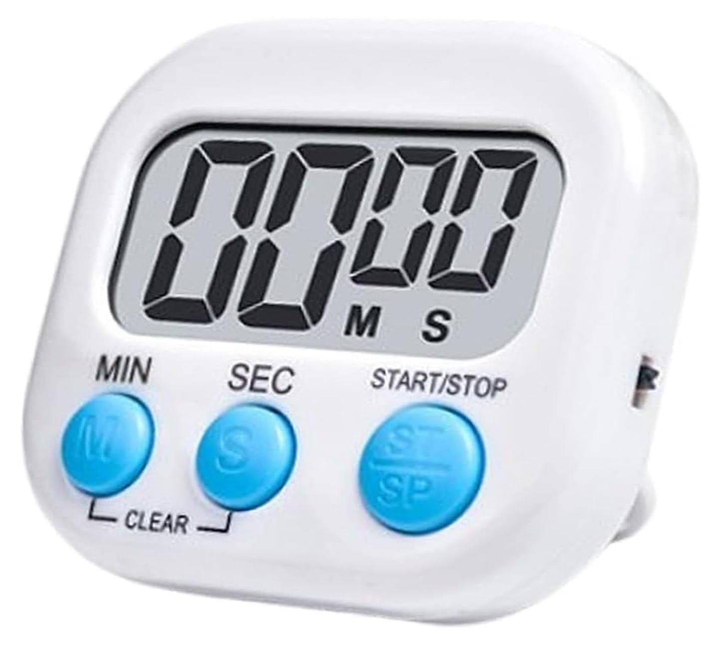 Dripio Digitale keukentimer met stopwatch en korte alarmfunctie, wit, 7 x 6 x 2 cm