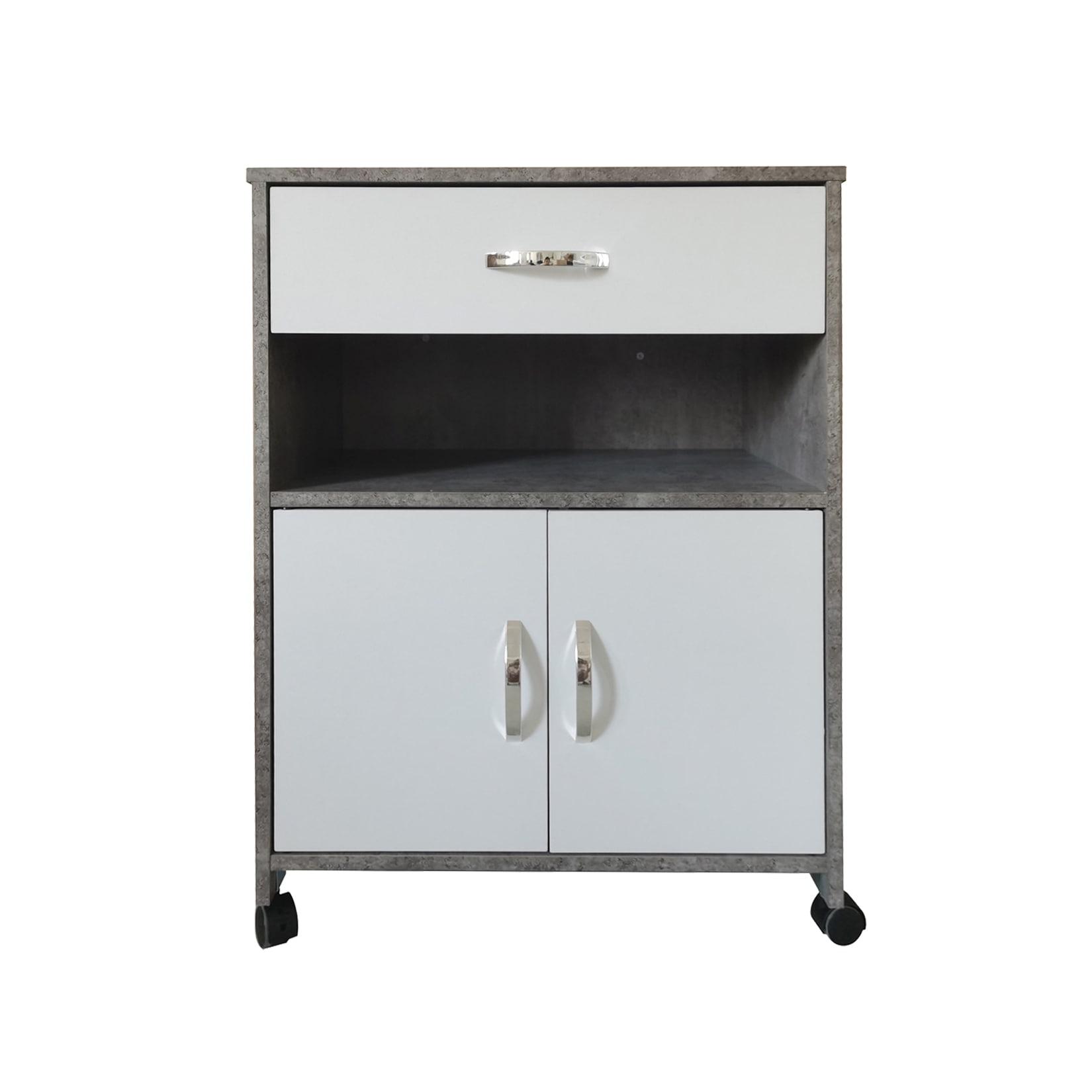 HTI-Living Küchenschrank Beton/Weiß Blanca