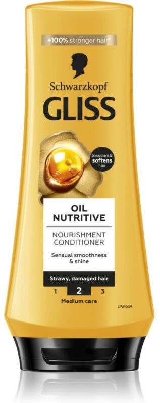 Schwarzkopf Gliss Oil Nutritive après-shampoing nourrissant à l'huile 200 ml