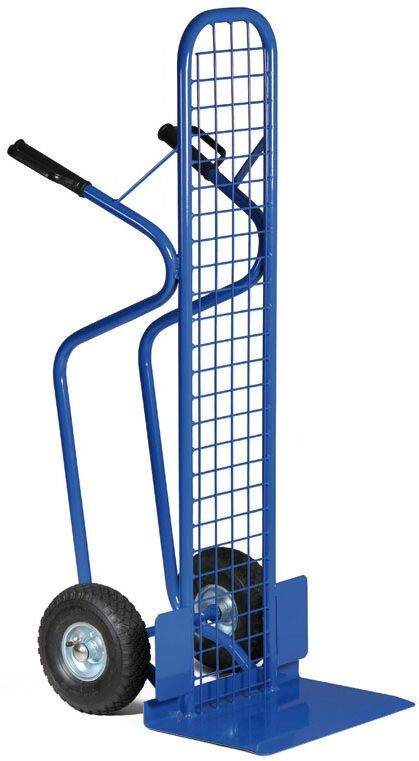 B2B Partner Stahl-Sackkarre mit Gitter, Tragfähigkeit 250 kg, Vollgummiräder