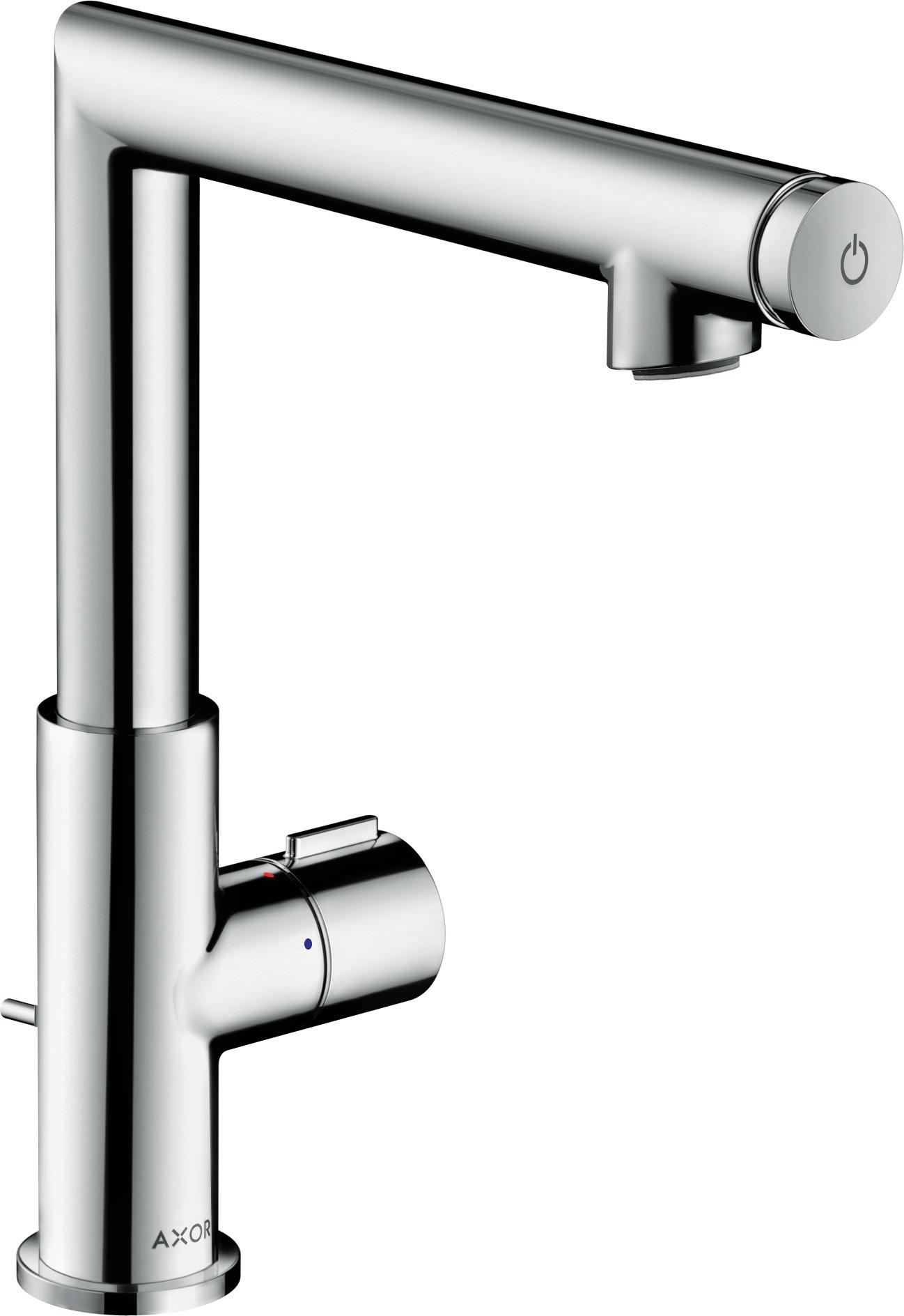 hansgrohe Waschtisch-Einhebelmischer 220 Axor Uno Sel. Ausl. 160mm, m Zugst.Abl.Gar., chrom