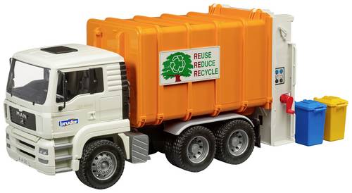 Bruder MAN TGA Hecklader Müll-LKW Fertigmodell Baufahrzeug Modell
