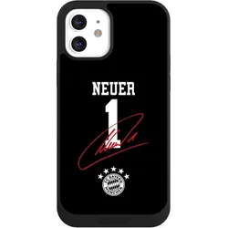 Nivocase Handyhülle für Apple iPhone 12 Hülle NIVOpure Case Schwarz FC Bayern München FCB Manuel Neuer (Apple iPhone 12), Smartphone Hülle, Schwarz