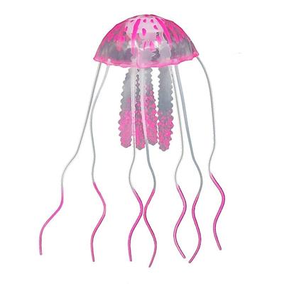 leuchtende qualle ornament dekoration für aquarium aquarium aquarium dekoration fisch qualle lila silikon 1pc 515 cm