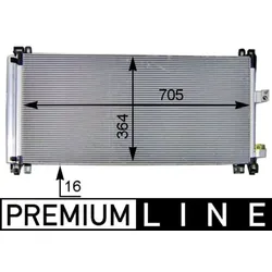 Kondensator Klimaanlage MAHLE AC 597 000P für Peugeot Citroën 508 I C5 III C6