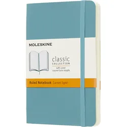Moleskine Liniertes Notizbuch P blau weicher Einband