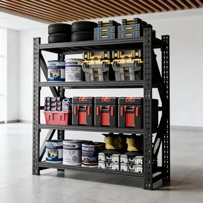 Telepassa Metal Heavy Duty Adjustable Garage Shelves Industrial Storage Unit for Warehouse