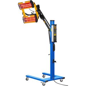 MSW Infrarot-Lacktrockner IR-DRYER2000.1, mit 2 Leuchtröhren, 2200 W, 230 V, digitales Display, Trocknungsfläche 80 x 80 cm