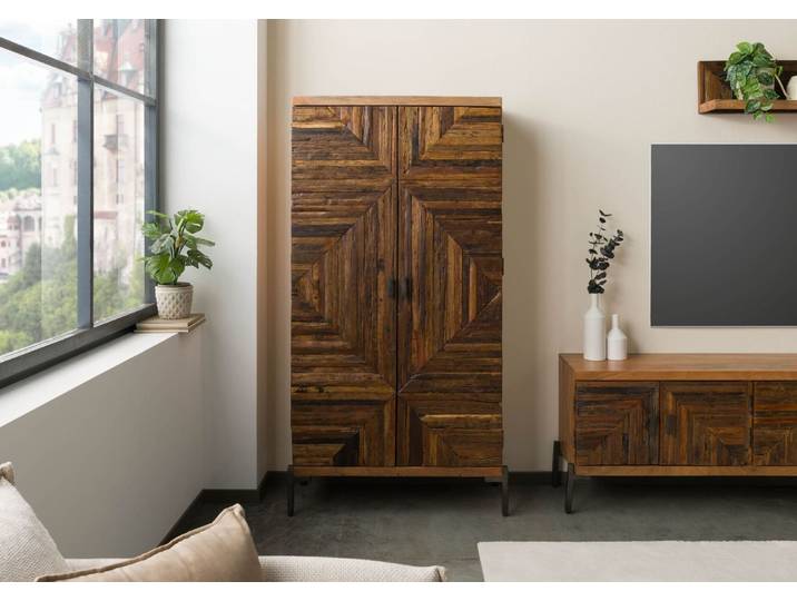 Schrank Altholz 90x40x180 natur lackiert LYON #170