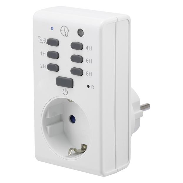Renkforce Steckdosen-Timer analog Tagesprogramm 1289333 1800 W IP20 Dämmerungsfunktion, Countdown-Funktion (1289333)