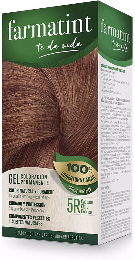 Farmatint Gel coloración permanente #5r-castaño claro cobrizo