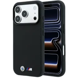 BMW Etui M Quadrille Kevlar Metal Logo MagSafe do iPhone 18 Pro / 17 Pro czarny (Apple iPhone 17 Pro, Apple iPhone 18 Pro), Smartphone Hülle, Schwarz