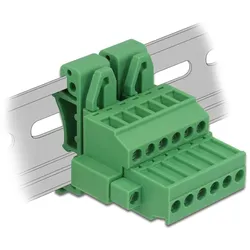 DELOCK Terminalblock Set f. Hutschiene 6Pin m. Schraubverr.